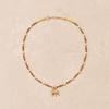 Medieval Natural Stone Beaded Maillard Stacked Necklace Light Luxury Niche Fashion Collarbone Chain Necklace