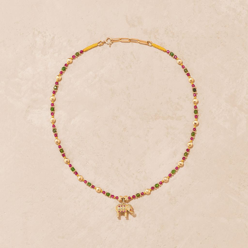Medieval Natural Stone Beaded Maillard Stacked Necklace Light Luxury Niche Fashion Collarbone Chain Necklace