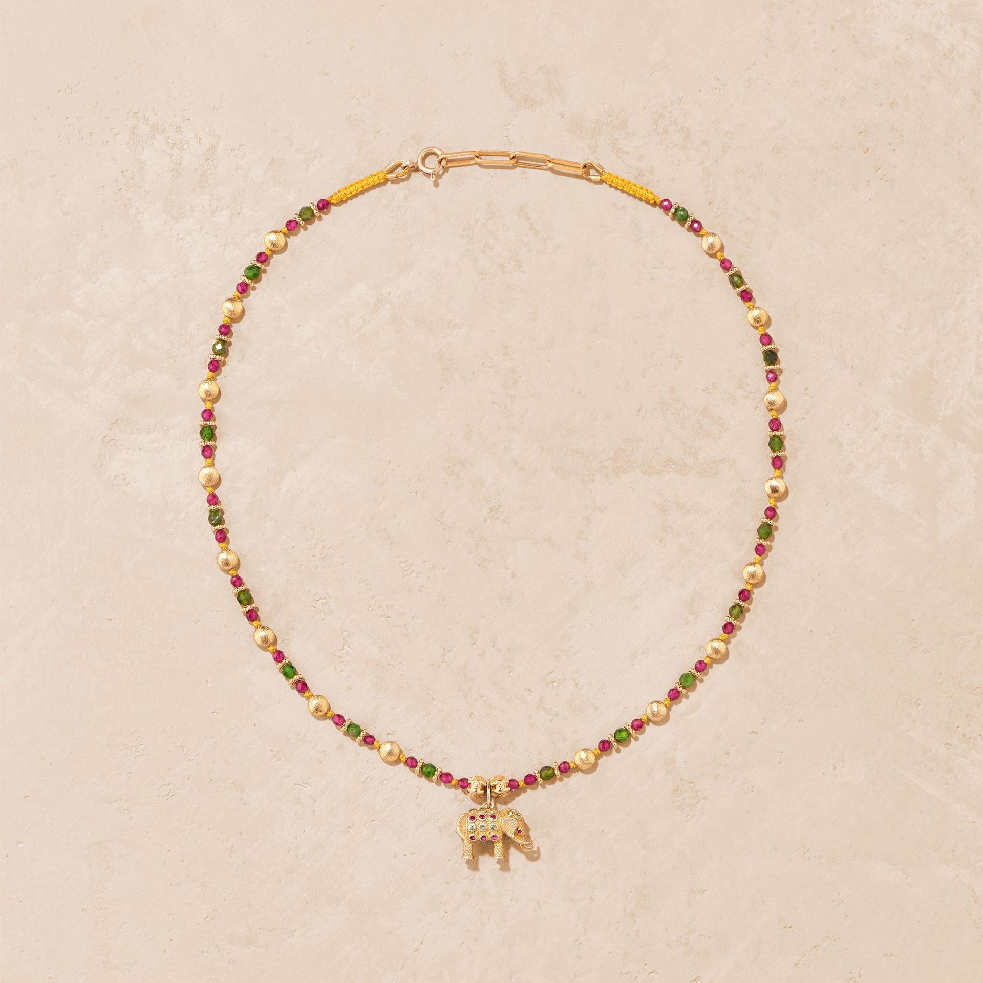 Medieval Natural Stone Beaded Maillard Stacked Necklace Light Luxury Niche Fashion Collarbone Chain Necklace