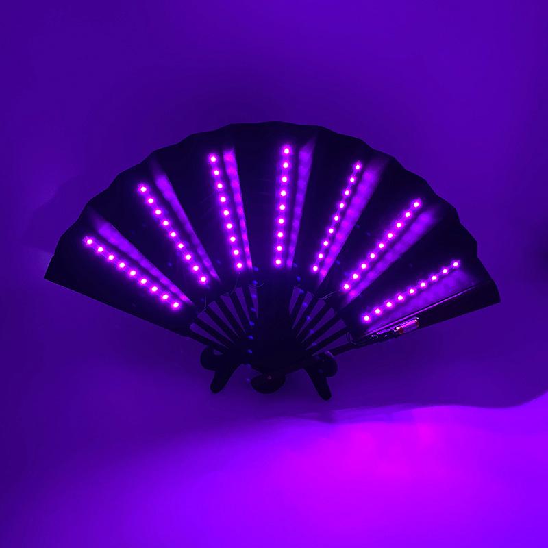 Luminous Foldable Glow Fan for Festivals & Raves