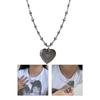 Retro Carving Heart Clavicle Chain Women Girls Necklace Party Birthday Gift