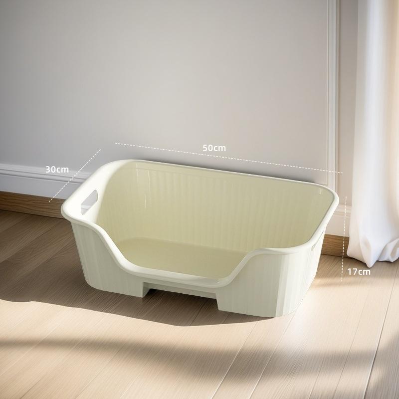 Prosta Półzamknięta Kuweta dla Kota o Dużej Pojemności Odporna na Zachlapania Z Podwyższeniem Miska do Czyszczenia Toalety dla Kota Artykuły dla Zwierząt