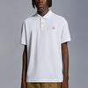 Moncler Genius X Palm Angels Collaboration Vintage Logo Design Cotton Short Sleeve Polo Shirt Unisex Polo Shirts White I209L8A00002M3588001