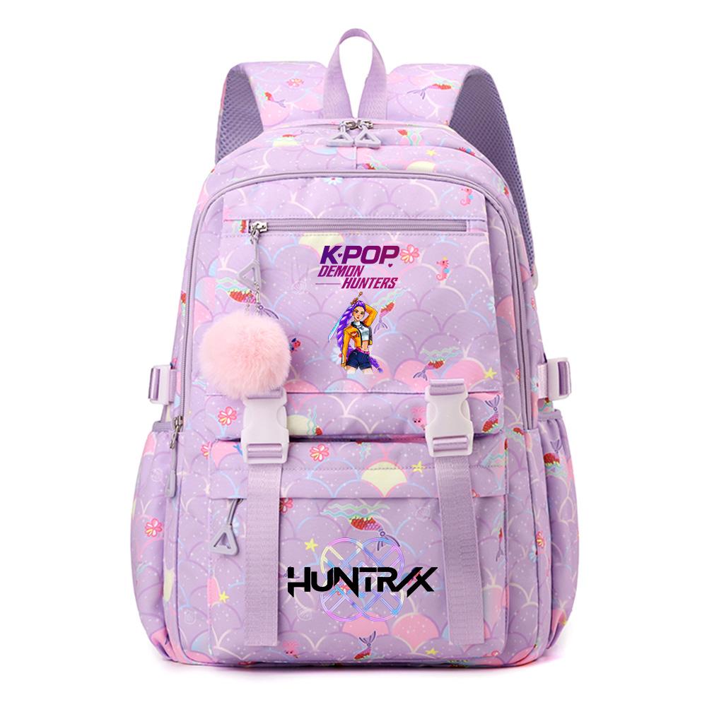 Anime K-Pop K-Pop Demon Hunters Printed Backpack Schoolbag for Teenager Student Girl Boy Bookbag Large Capacity Waterproof Travel Bag Gift Mochila