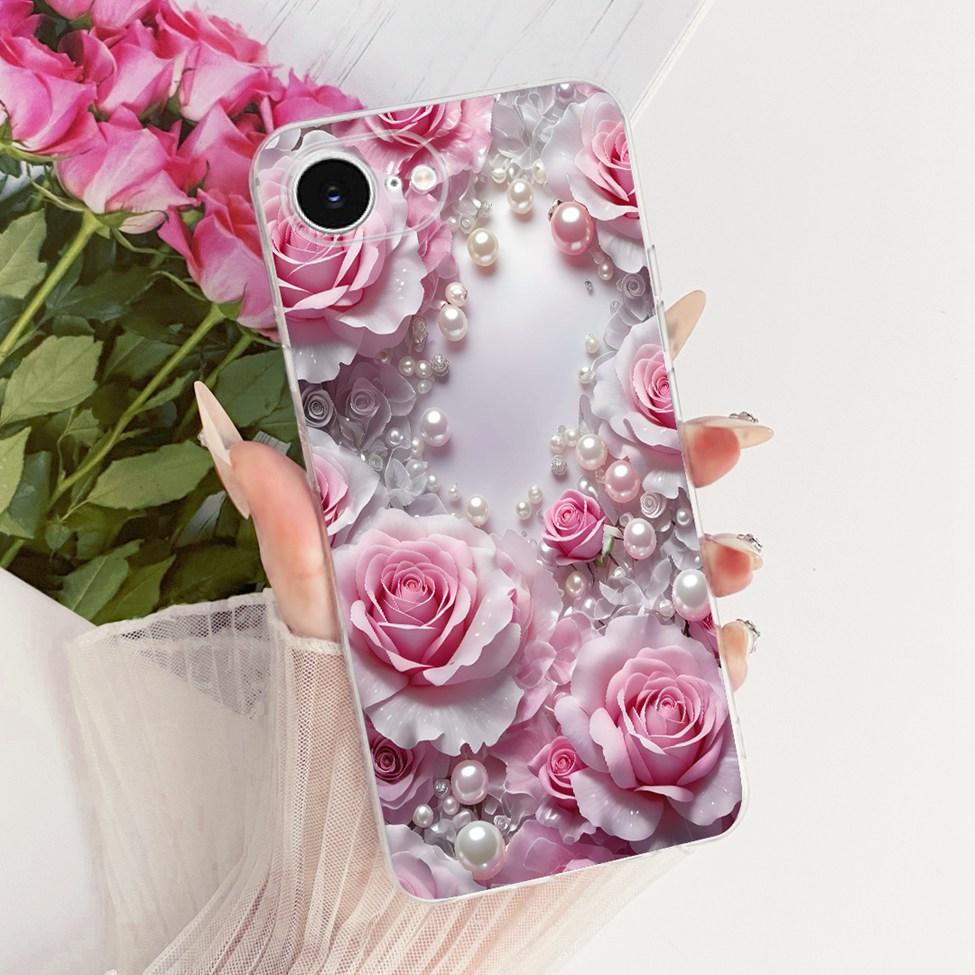 Transparent Cover For iPhone 16e Case Cute Kawaii Fashion Butterfly Funny Painted Casing A3212 A3409 A3410 A3408