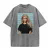 Meme Festa Bambole Grafica Meme Magliette Unisex Donna Manica Corta Gotico High Street T-shirt Cotone Lavato Vintage Larga T-shirt