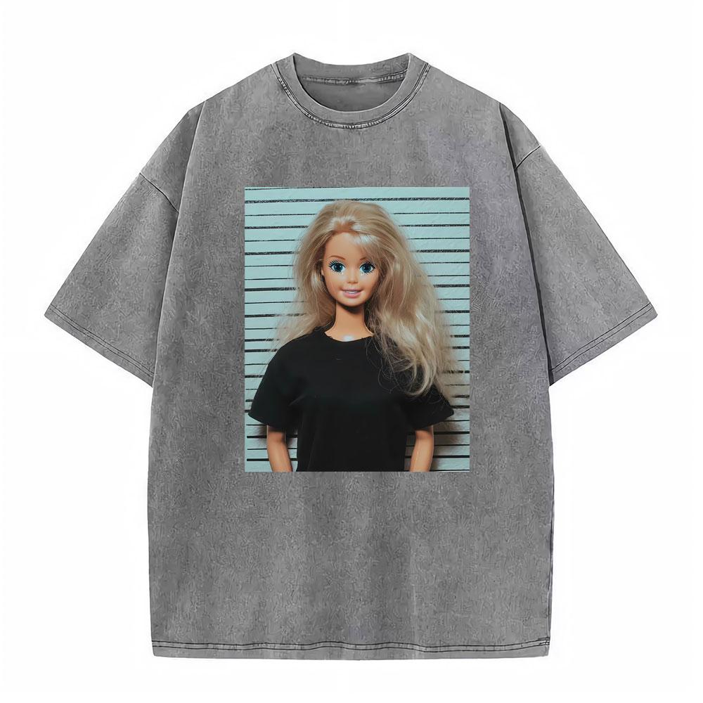 Meme Festa Bambole Grafica Meme Magliette Unisex Donna Manica Corta Gotico High Street T-shirt Cotone Lavato Vintage Larga T-shirt
