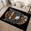 Motorcycle Eagle Carpet with Harley-Davidson Logo, Black and Orange Suitable for Use As an Anti-slip for Living Room Bedroom Sofas