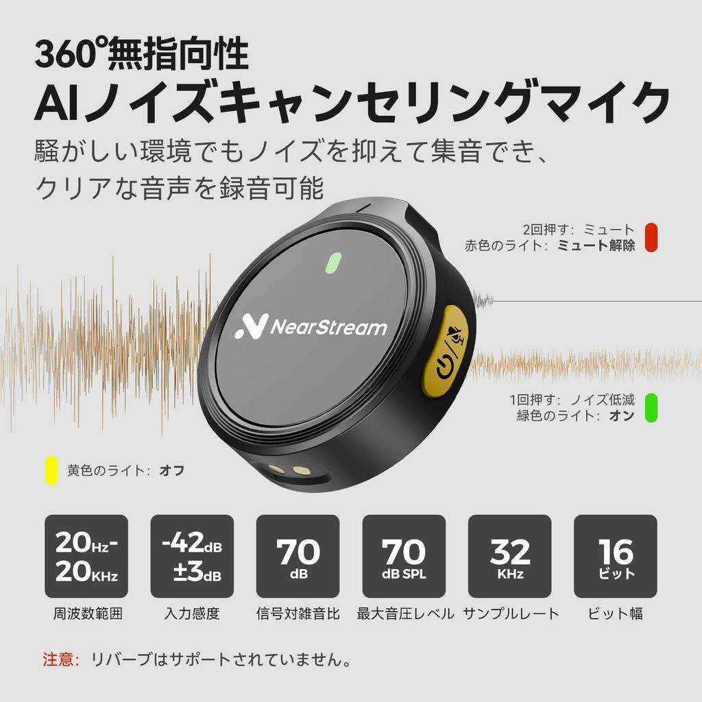 Microfon lavalier wireless pentru iPhone, Smartphone, Mac, PC, iPad și Tablete [Două Emițătoare + Un Receptor + Carcasă de Încărcare], Certificat Tehnic