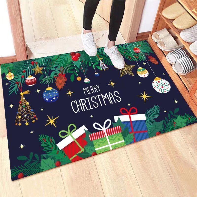 Home Christmas Front Door Porch Carpet Floor Mat Halloween Living Room Coffee Table Mat Bathroom Thick Non-slip