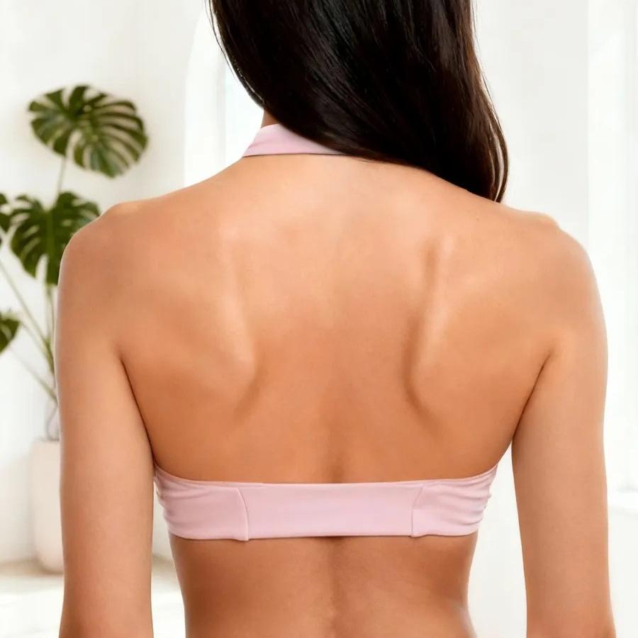 YOGA Naked Feeling Strappy Padded Sports Bras for Women - Fitness Workout Top Criss Cross Back Yoga sports Bras No steel ring