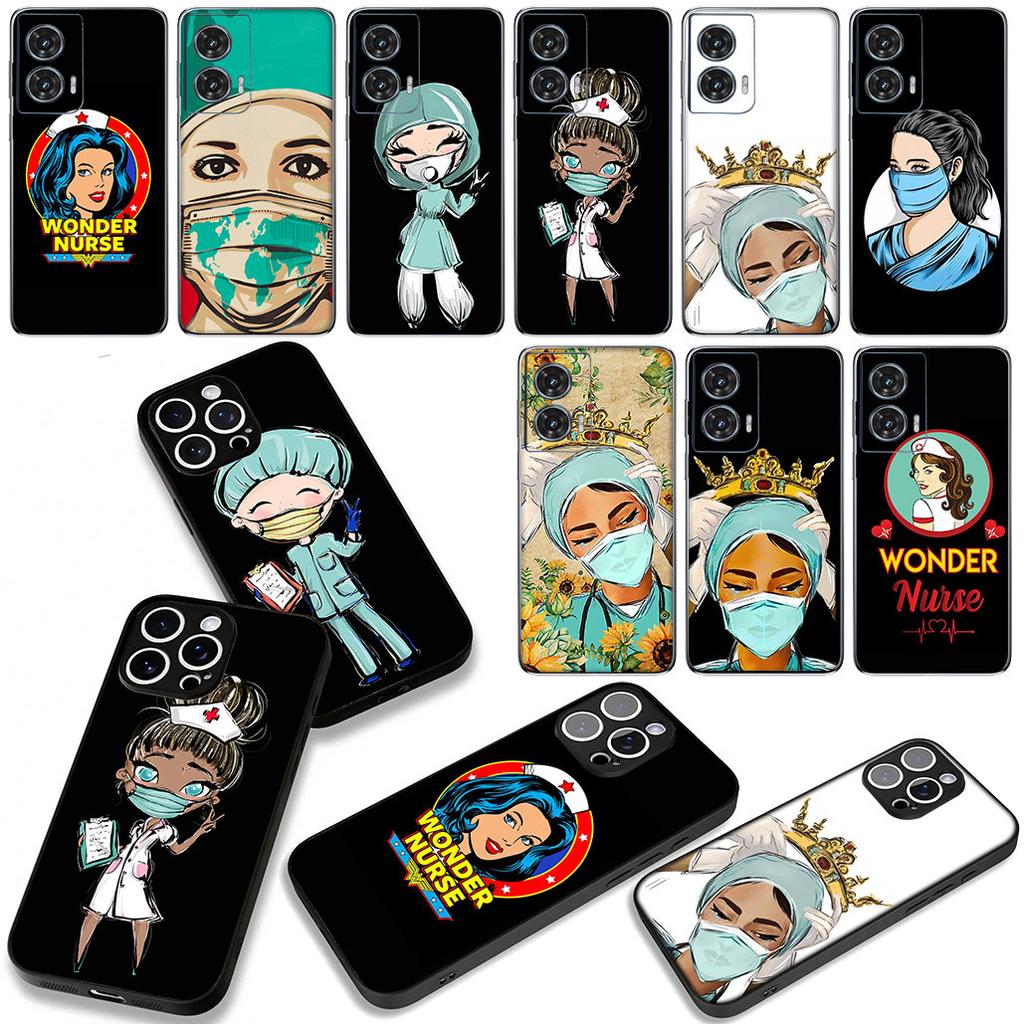 Nurse Queen Doctor Hero Fight Phone Cover Case for Apple iPhone 16 15 14 Plus 13 12 Mini 17 Pro Max + 16E Air 16+ ProMax Casing