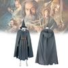 The Hobbit Gandalf Cosplay Costume With Cloak And Hat For Halloween Role Play