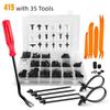 835 Car Push Retainer Black Nylon Fastener Clips in Plastic Box for GM Ford Lexus Honda Chrysler Mazda Nissan Jeep Ford