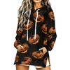 Women's Casual Long Sleeve Halloween Print Hoodie Pullover Top for Fall Festive Wear