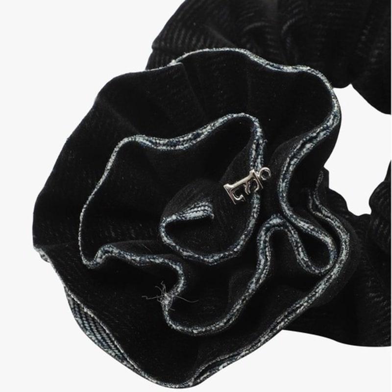 E.B.M (Edition by Michaa) Flower-embellished Denim Scrunchie EMP1AHA010