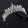 Elegant Crown Hair Accessory Shiny Princess Rhinestone Tiara Baroque Silver Floral Crown  Wedding