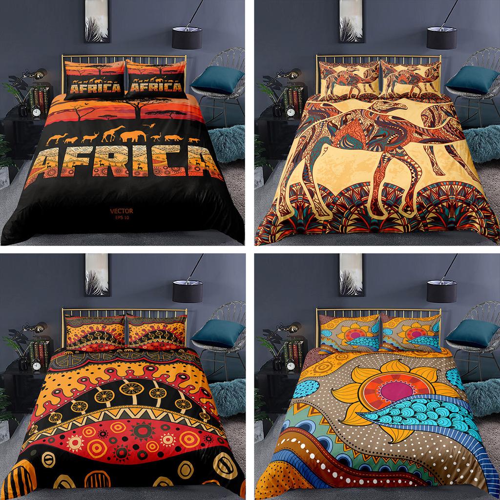 3D Bohemian Bedding Set Quilt and Pillowcase AU King Single/double Bed Full Size Home Decoration