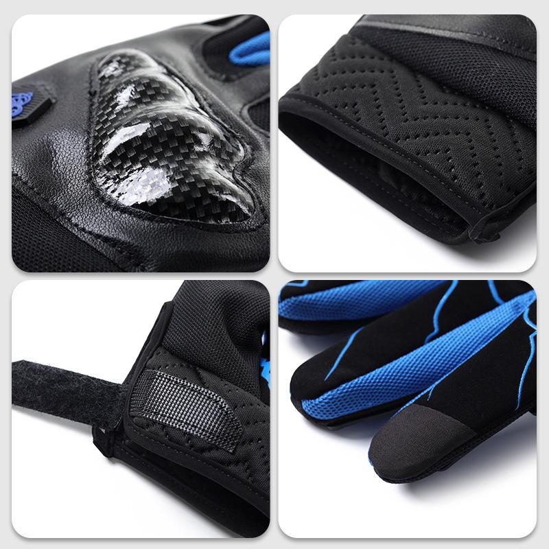 Full Finger Touchscreen Motorcycle Gloves - Fall Protection, Anti-slip, Wear-resistant, Breathable for Outdoor Sport Riding (Spring & Autumn)