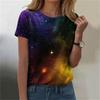 Summer Round Neck 3D Print Top Fashionable Casual Short Sleeved Women's T-shirts
