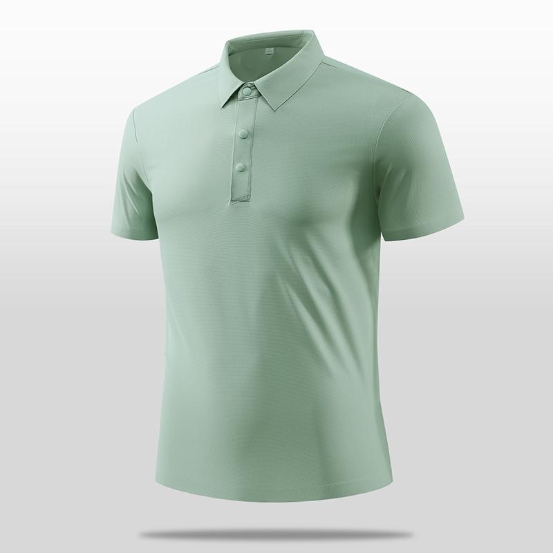 Men s POLO Shirts Short-sleeved Men s T-shirts Men s Fashionable Casual Shirts 2XL зелёный