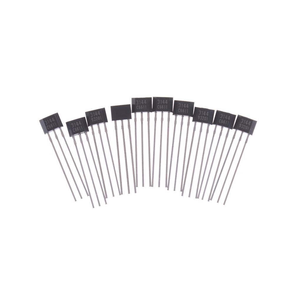 10pcs A3144 A3144E OH3144 Y3144 3144 Hall Switch Effect Sensor Hall Sensor Motor Brushless Motor Electric Motor TO-92UA