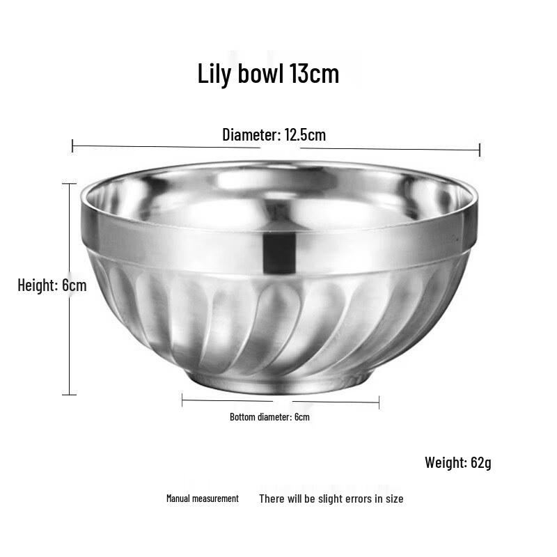 Kids  Stainless Steel Double-Layer Insulated Soup Bowl