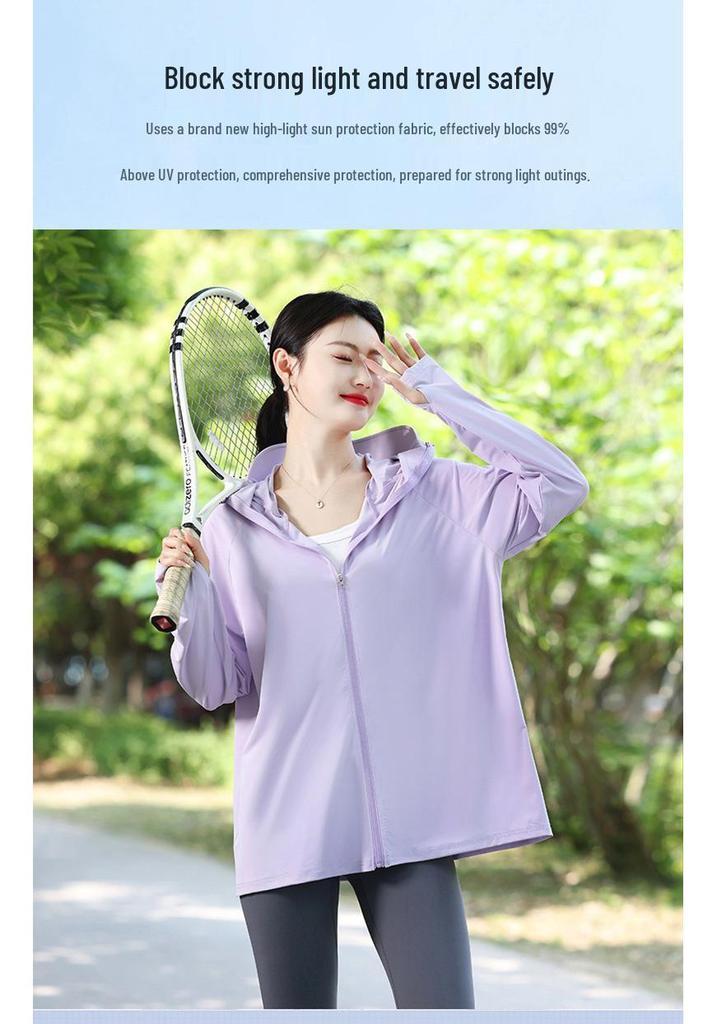 Breathable Mid-Length Outdoor Cycling Sun Protection Jacket with Large Brim