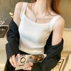 Spring-Summer Knitted Camisole Vest - Women's Stylish and Versatile Short Top