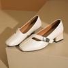 Square-toed Single-heeled Women's Low-heeled Shoes, New Thick-heeled Shoes, Versatile Autumn Shoes for Women