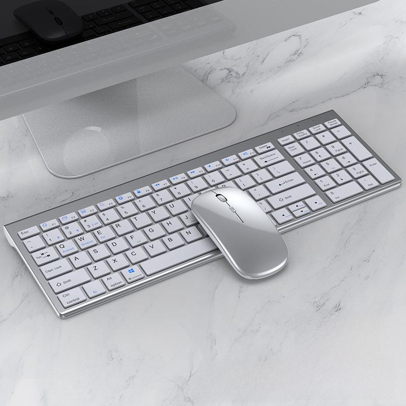 Yixin 109 Wireless Bluetooth Dual-Mode Keyboard and Mouse Set for iMac, iPad, Tablet, and Notebook