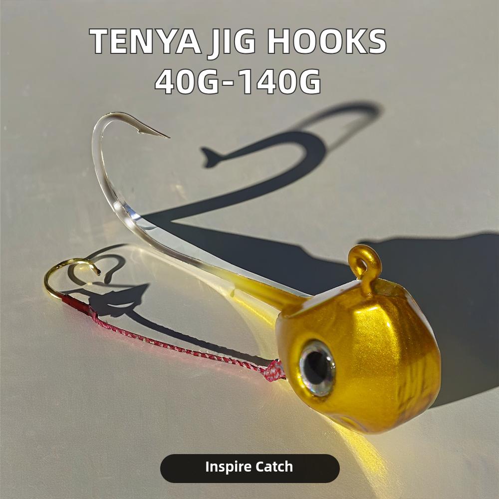 Hot Sale 40g-140g Jig Head Double Hook with 3D Eyes Lead Material Fishing Jig for Fresh and Saltwater Fishing