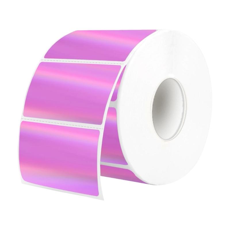 300 Counts Glittering Thermal Label Oil and Water Resistant Adhesive Sticker Scratch Resistant Food Label for Packaging