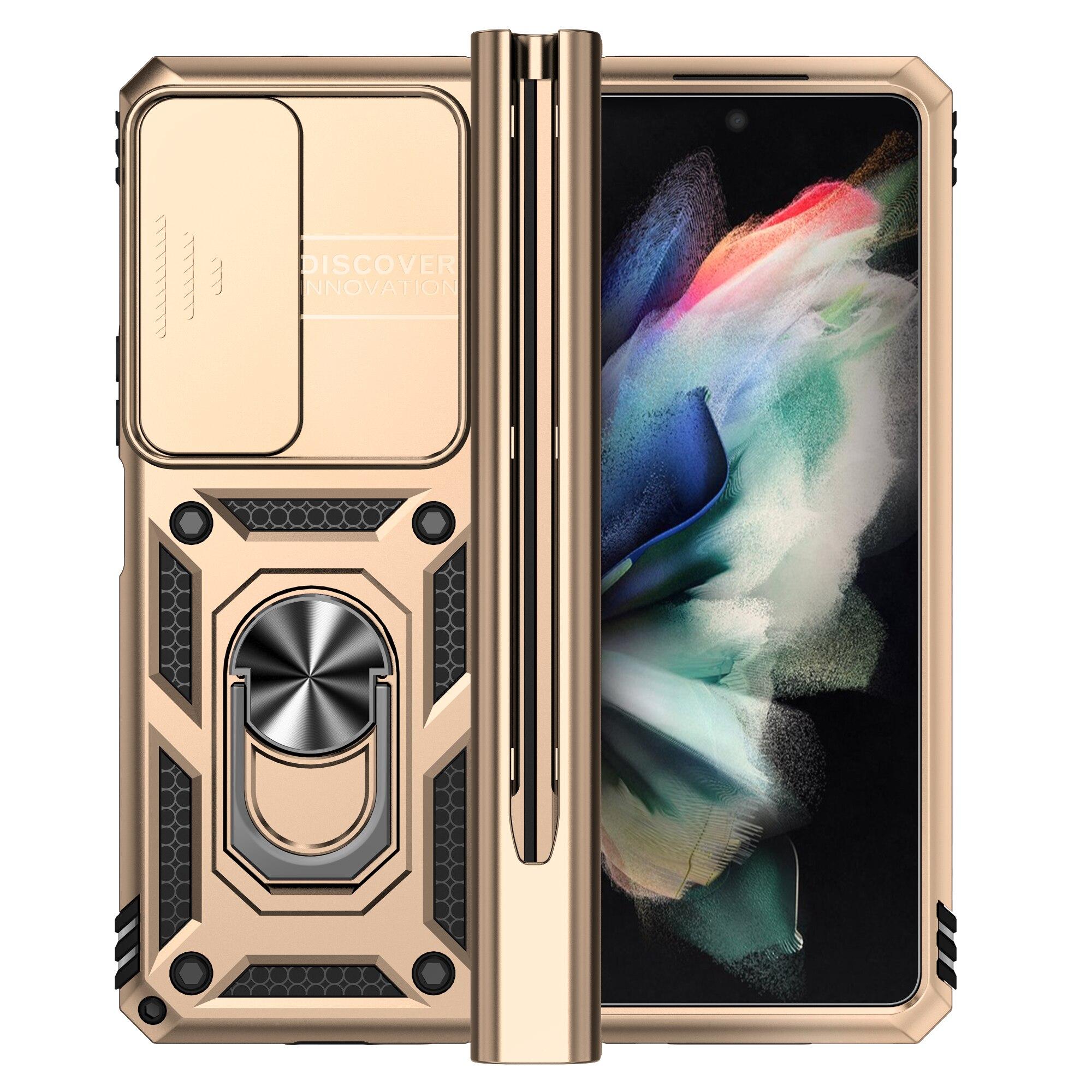 

Для Samsung Z Fold4 Ударопрочный жесткий двухслойный чехол для Samsung Galaxy Z Fold 4 5G Fold4 Zfold4 Защитные чехлы для камеры