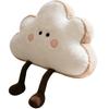 35~65cm Toast Cloud Plush Pillow Kawaii Humanoid Decor Plushie Sofa Chair Back Support Cushion Gift