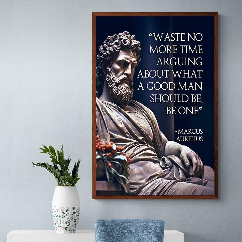 Marcus Aurelius Stoicism Inspirational Quote Posters and Prints Canvas Painting Wall Art Picture for Room Home Office Decor