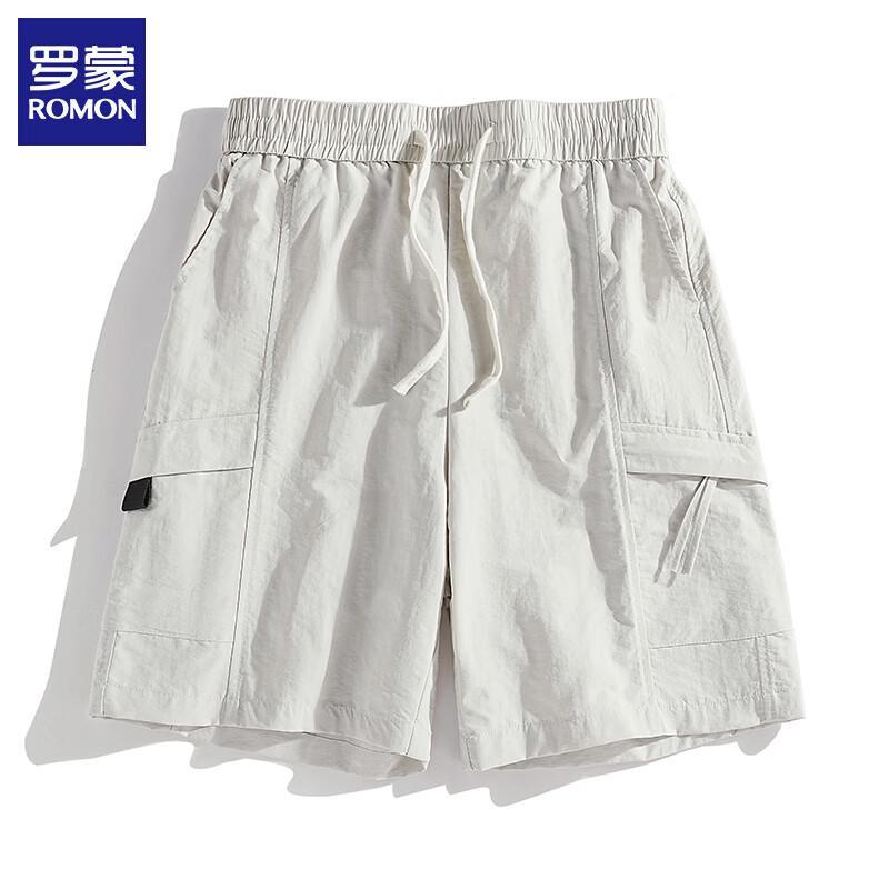 Romons Men's Ice Silk Wide Leg Casual Shorts