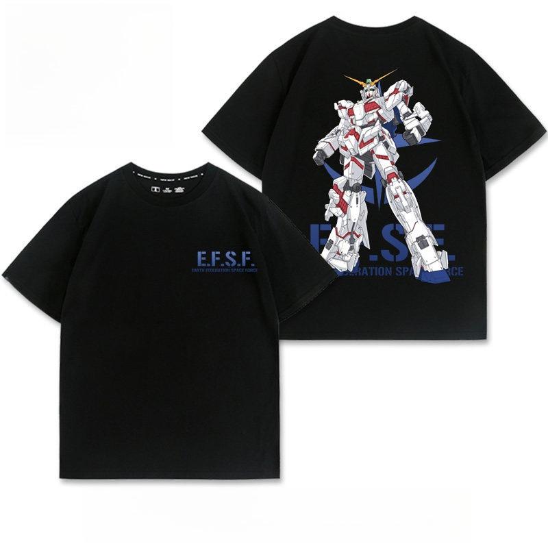 Mobile Suit Gundam Zero Anime Printed Tshirt Unisexs and Womens Tshirt Unisexs Top Sports Tshirt 2026 Summer New Tee S