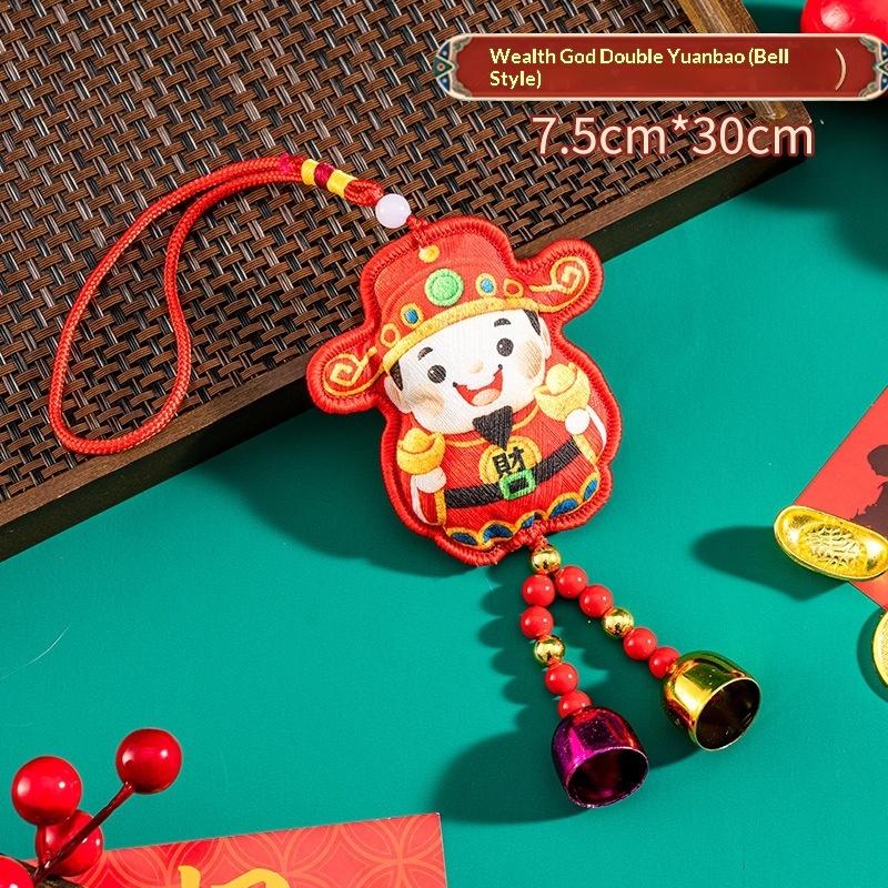 Chinese Style Zodiac Mascot Pendant Blessing Embroidery Lucky Fragrant Bag With Tassels Horse Incense Bag Car Hanging