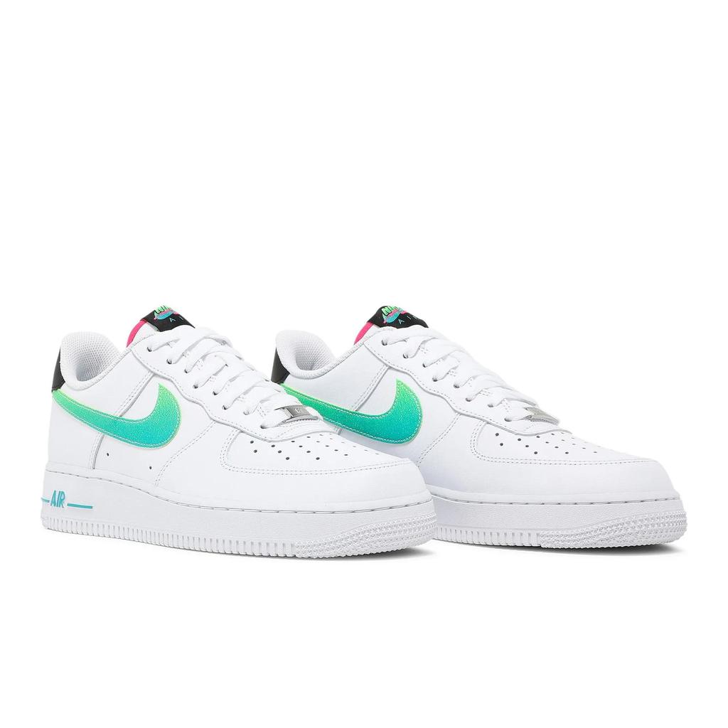 Nike Air Force 1 '07 LV8 'White Aquamarine' (Unisex) White / Aquamarine / Black / Green Strike Skate Shoes DJ5148 100