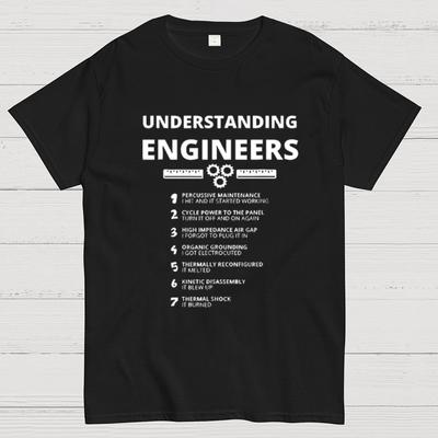 Understanding Engineers 100% Cotton Summer Casual Cool Loose T-Shirt