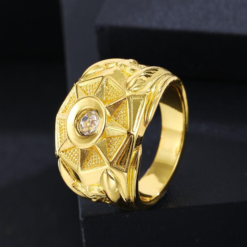 Luxury Synthetic Zirconia Men's Bold Fashion Engagement Ring Wedding Band Casual Party Accessory Father's Day Birthday Gifts