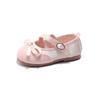 Children's Leather Shoes Round-toe Patchwork Girls Princess Ballet Shoes Versatile Causal Kids Fashion Flat Shoes Soft Bottom