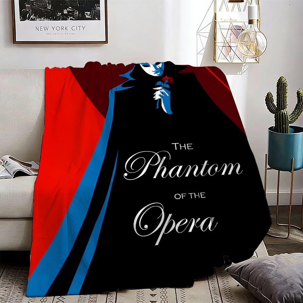 The Phantom of the Opera Throw Lightweight 240g Flannel Blanket Soft Skin-friendly for Summer Cooling 75X95CM