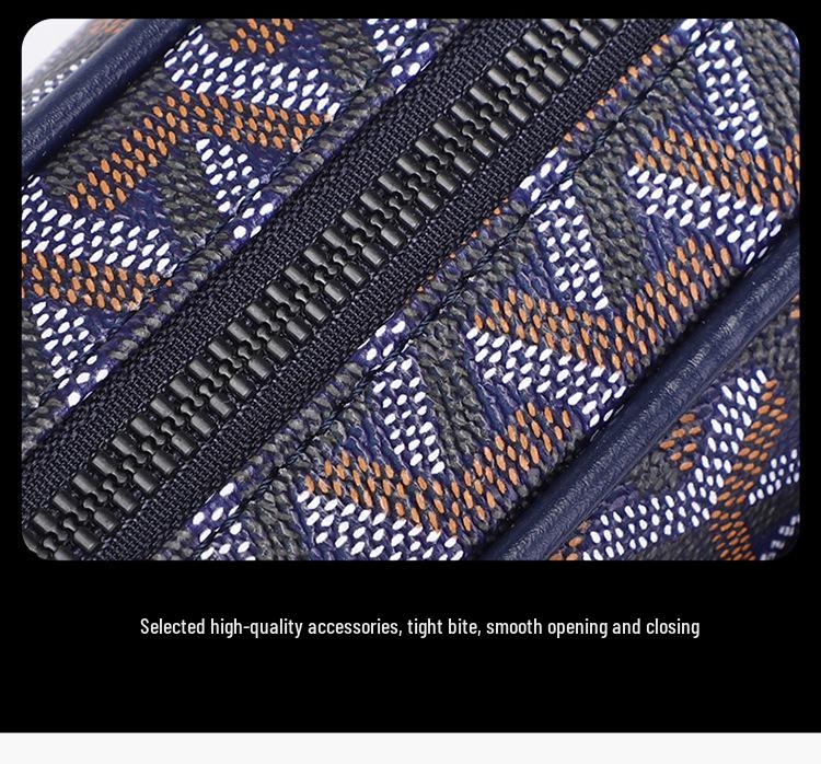 2025 Men's Fashion Retro Print Crossbody Bag: Business Casual Single Shoulder Multi-compartment Backpack