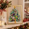 Ferienhaus Dekor Projekt DIY Kunstkristall Perlenmalerei Weihnachtsbaum Set Funkelnder Dekorativer Glasrahmen Kunsthandwerk Set 3D Edelsteinperlen