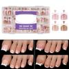 160/128pcs Discreet Fake Toenail Tips NonDamaging Adhesive Flexible Natural Fit Press On Toenails For Special Occasion