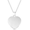 Collar Metálico de Acero Inoxidable con Forma de Corazón y Diseño Grabado Láser - Edición Regalo Navideño