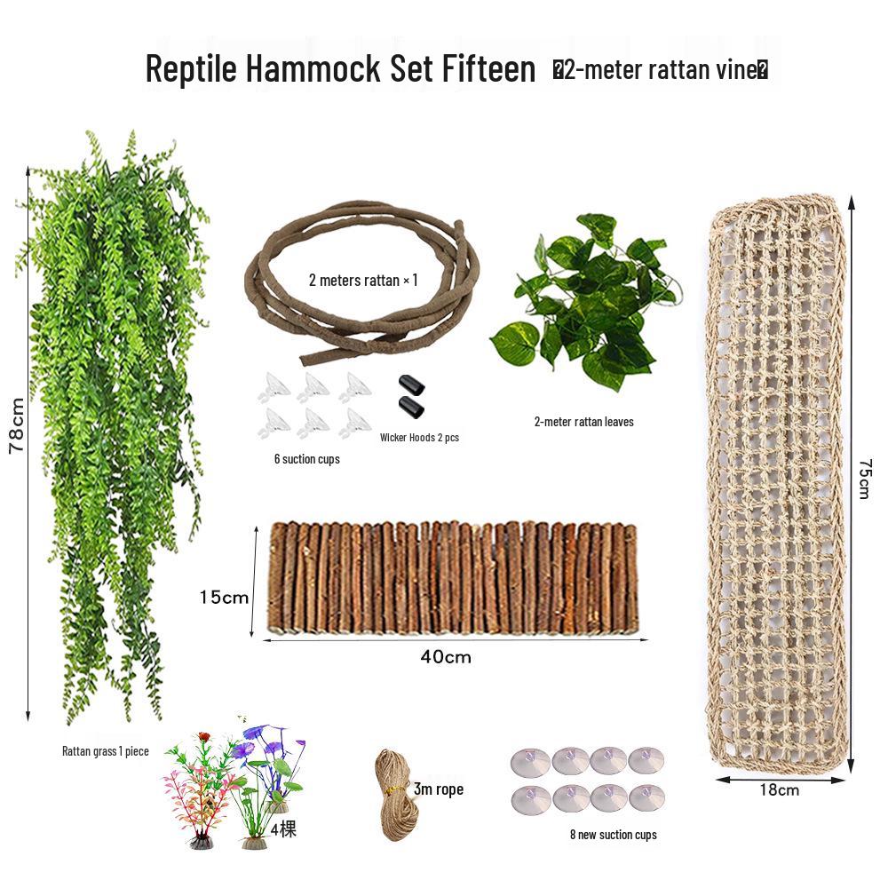 Reptile Habitat Decor: Simulation Vine with Lizard, Chameleon, Snake & Gecko Climbing Features