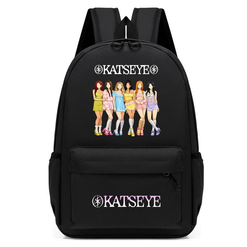 

60123-7 Boys Girls KATSEYE Printed Backpack Student School Lightweigt Waterproof Small Bag